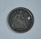 Exonumia Love Token 1853 Arrows Seated Dime   12148  Crudely Done G On Rev 