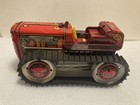 Vintage Marx Wind Up Tin Toy Painted Farm Diesel12 Tractor With Tread Td18