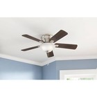 Hampton Bay Hawkins Iii 44 In  Led Indoor Brushed Nickel Flush Mount Ceiling Fan