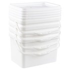 4x 5 Gallon Plastic Bucket Pail W  Airtight Lid   Handle  Food Storage Container