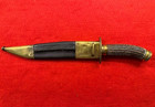 Quality Stag Handled Bowie  Brass Fittings  Dated 1865  With Sheath  965 
