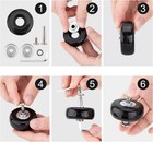 Set Of 4 Luggage Suitcase Replacement Wheels Repair Kit 50x18mm