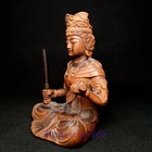 4 7 Inch Boxwood Hand Carved Old Chinese Tibetan Void Buddha Statue Collection
