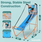 Serenelife Shootout Basketball Arcade Game - Single Hoop Electronic Scorer  Led