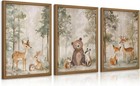 Woodland Nursery Wall Art Decor Animal Forest Canvas Prints Baby Boy Room Wal   