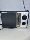 Sony Icf-f10 Portable Am Fm 2 Band Transistor Radio Black Silver Analog Tuning