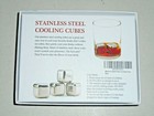 8pcs 304 Stainless Steel Whiskey Wine Reusable Cooler Ice Cubes With Tongs   Box
