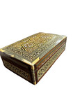 Egyptian Jewelry  Trinket Box With Mother Of Pearl Inlay  Beechwood  Hinged Lid