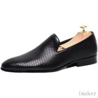 Mens Summer Breathable Business Casual Slip On Oxfords Leather Shoes Hole Loafer