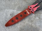 5 5  Training Butterfly Balisong Practice Red Black Flip Trick Toy Blunt