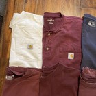Lot Of 8 Carhartt Men s L Short Sleeve Pocket T Shirts Colors Vary  f