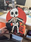 Vintage Halloween Die Cut Cutout Decorations Skull Boy Trick Or Treat Skeleton