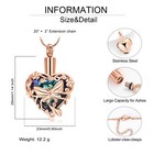 Butterfly Urn Necklace For Ashes Crystal Cremation Keepsake Memorial Urn Pendant