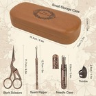 Vintage Embroidery Scissors Kit  Fancy Needlework Set With Crane Stork Shear    