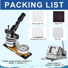 Magnet Maker Machine 2x2in Fridge Magnet Badge Maker Kit 100 200pcs Materials