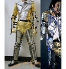 Impersonator Michael Jackson Costumes Outfit Handmade Stainless Steel Armor Show