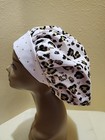 Animal Print Metallic Women s Bouffant Surgical Scrub Hat cap Handmade