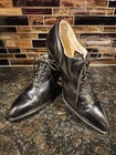 Edwardian Victorian Spool Heel Shoes Ladies Leather Lace Ups Witchy 