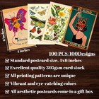 100 Pcs Vintage Postcard Set post Cards For Mailing 4x6 Retro Style