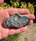Moss Agate Small Slab  Thick  40 Grams  Cabbing lapidary