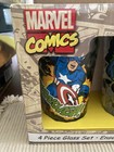 Marvel Comics 4 Piece Glass Set 16 Oz  Thor  Iron Man  Hulk  Captain America