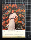 Hawaii Watson Line Cruise Ship Lady Fashion Flowers Vintage Print Ad 1936