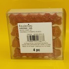 Recollections 4pc Wood Mount Christmas Rubber Stamp Set Noel Holidays