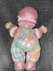 Vintage Playskool Snuzzles Baby Doll Pink Satin Pastel Plaid Plush 12    1996