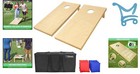 Solid Wood Cornhole Game Boards Set 2 Regulation Size With 8 Bean Bags