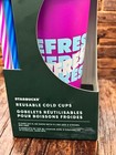 Starbucks Summer Dome Lid Reusable Cold Cups 24 Oz Set Of 5 New