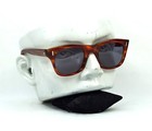 Rare 50s Art Deco Sunglasses Vintage Mid-century Thick Acetate Amber Frame Italy
