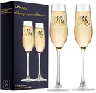 Mr    Mrs  Champagne Flute Set  Wedding Decor - His And Hers  Wedding Toastin   