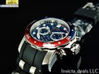 New Invicta Mens 48mm Pro Diver Scuba Chronograph Blue Dial Silver Tone Ss Watch