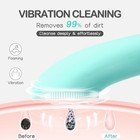 Pritech Silicone Face Scrubber  Rechargeable Facial Cleansing Brush With Heat Ma
