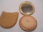 Vintage Richard Hudnut 1940s Makeup Compact Gold Tone W Puff