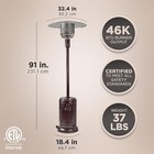46 000 Btu Outdoor Propane Patio Heater With Wheels  Commercial   Residential  H