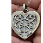Sterling Silver Mother Of Pearl Marcasite Heart Pendant Necklace 925 Thailand
