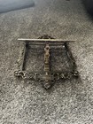 Vtg Ornate Brass Altar Missal Stand Church Bible Book Holde Lectern Cross Cherub