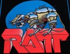 Original Vintage 1984 Ratt Band Blacklight Poster With Mechanized Rat Logo
