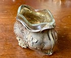 Beautiful - Antique French Minerva Silver Salt Cellar With Original Glass Insert