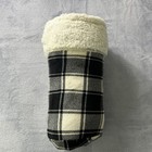 Sunbeam Microplush Sherpa Heated Throw Blanket 50x60 Black Plaid 4 Heat Auto Off