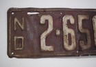 Old 1932 North Dakota License Plate 2-656 Embossed Vintage