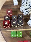 Vintage Lot Of 81 Dice Bakelite Translucent Red White Green Casino Vegas Gaming
