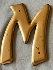 Initial M Vintage Copper Brass Mcm Wall Decor House Signage Mailbox Letter 3 5