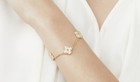 Van Cleef   Arpels Vintage Alhambra Bracelet 5 Motifs Yellow Gold Diamonds