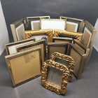Vintage Assorted Lot Of 11 Small Picture Frames Double Single   Mini