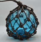 Vintage Glass Fishing Float In  Aqua