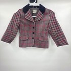 Vintage Laura Ashley Mother   Child Houndstooth Wool Blazer Size 4 Years Rare