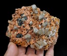 Big 4 3 4 Inch Orange Barite Crystals With Cerussite