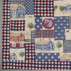 Crosswood Umc Women Patchwork Quilt Cotton Blue Abstract 34x34 Handmade